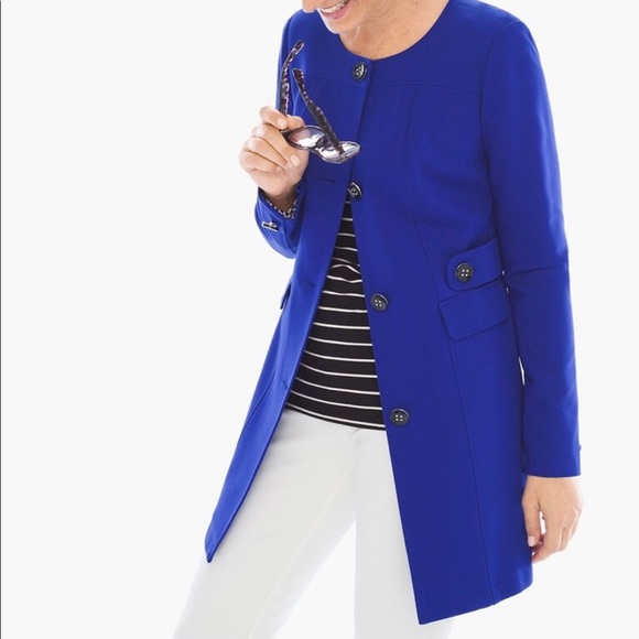 Chico's Jackets & Blazers - Chico’s Size 3 US 16/18 Ponte Knit Button Detail